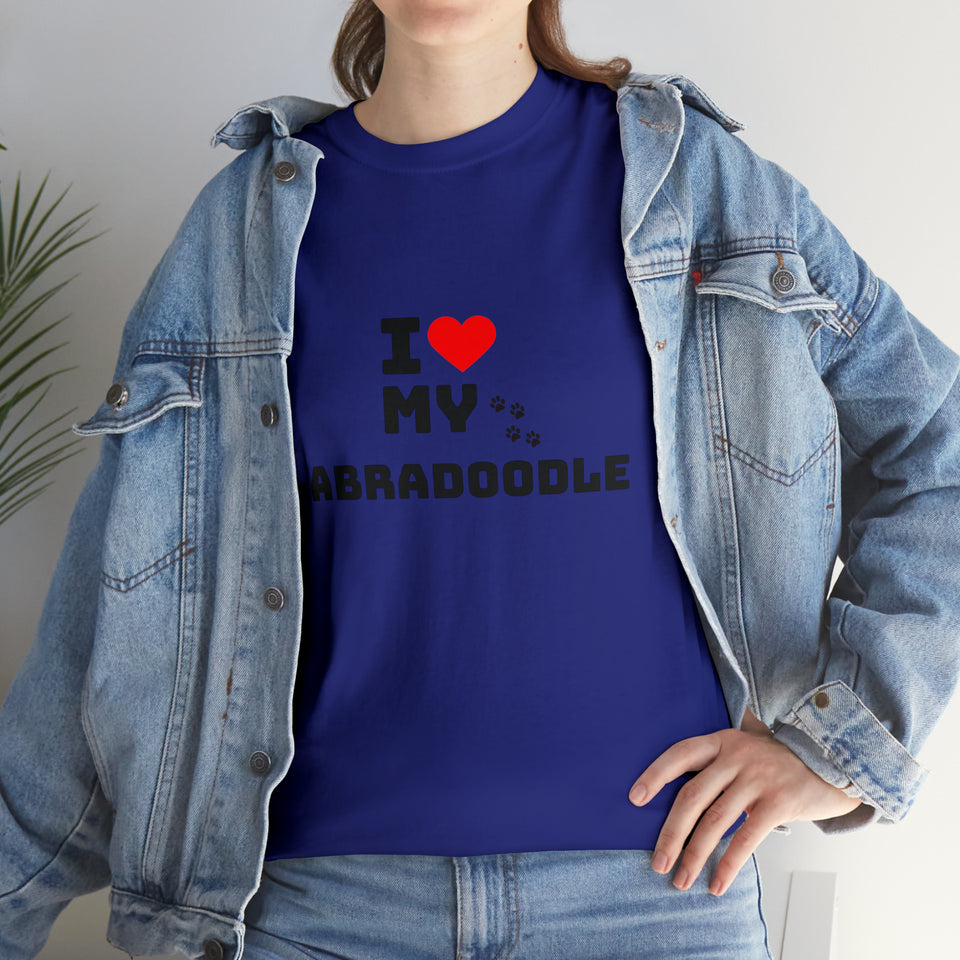 I Love My Labradoodle Unisex Heavy Cotton Tee