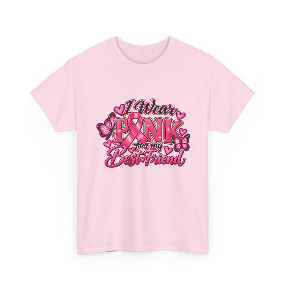Breast Cancer Awareness Best Friend Unisex Heavy Cotton Tee