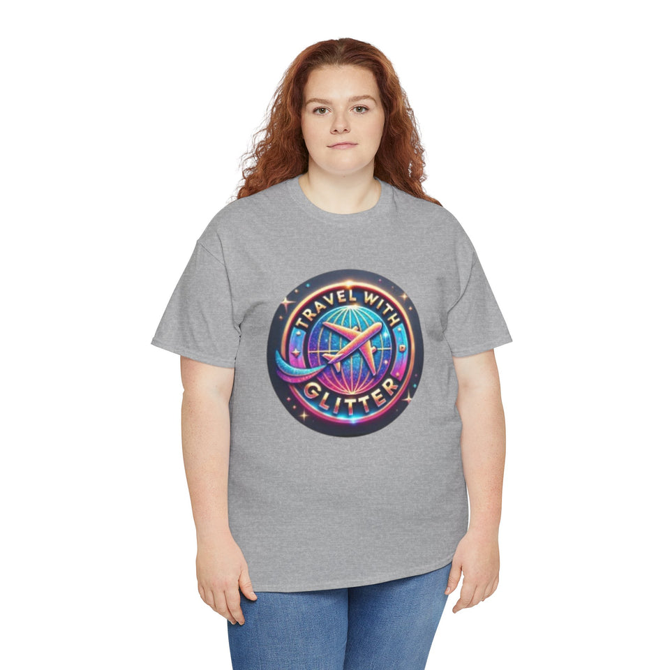 Travel With Glitter Unisex Heavy Cotton Tee