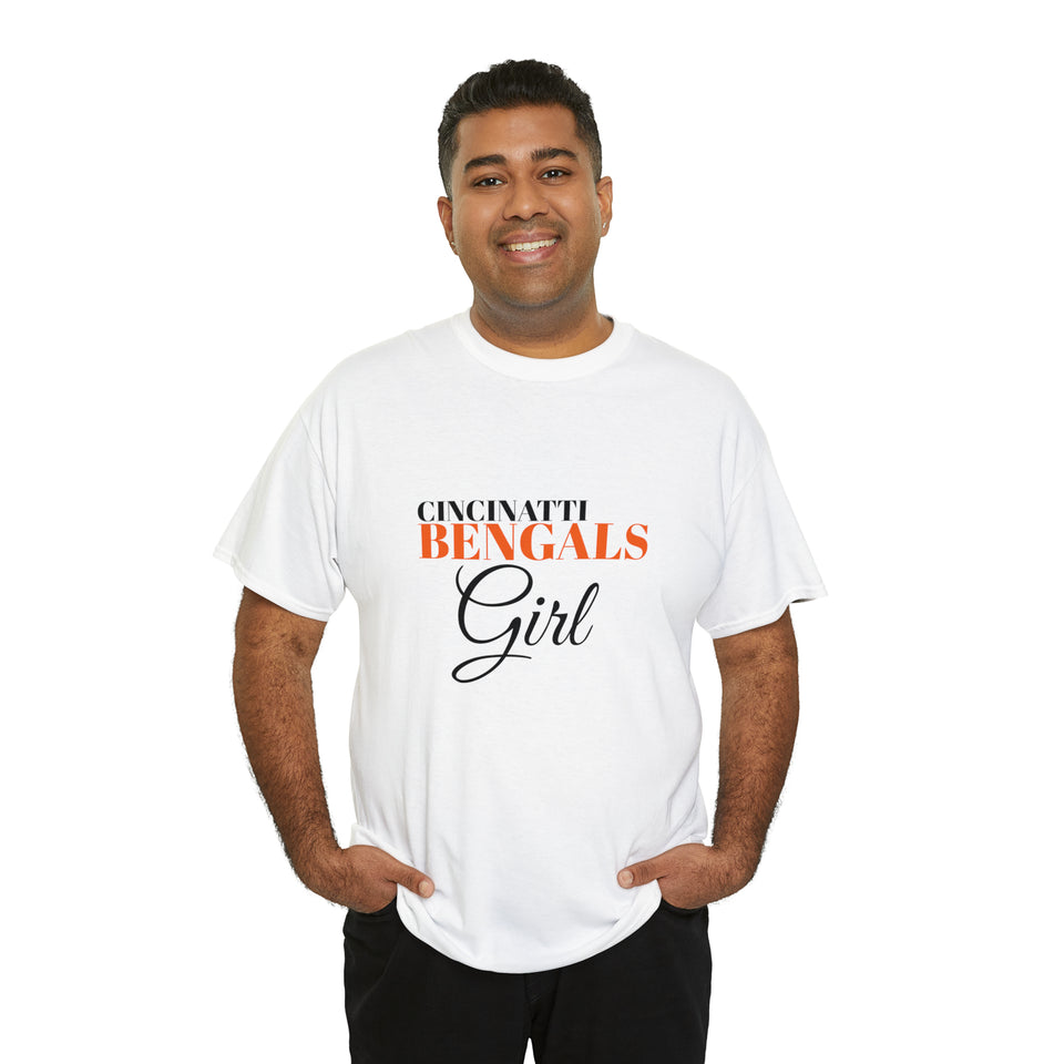 Cincinatti Bengals Girl Unisex Heavy Cotton Tee