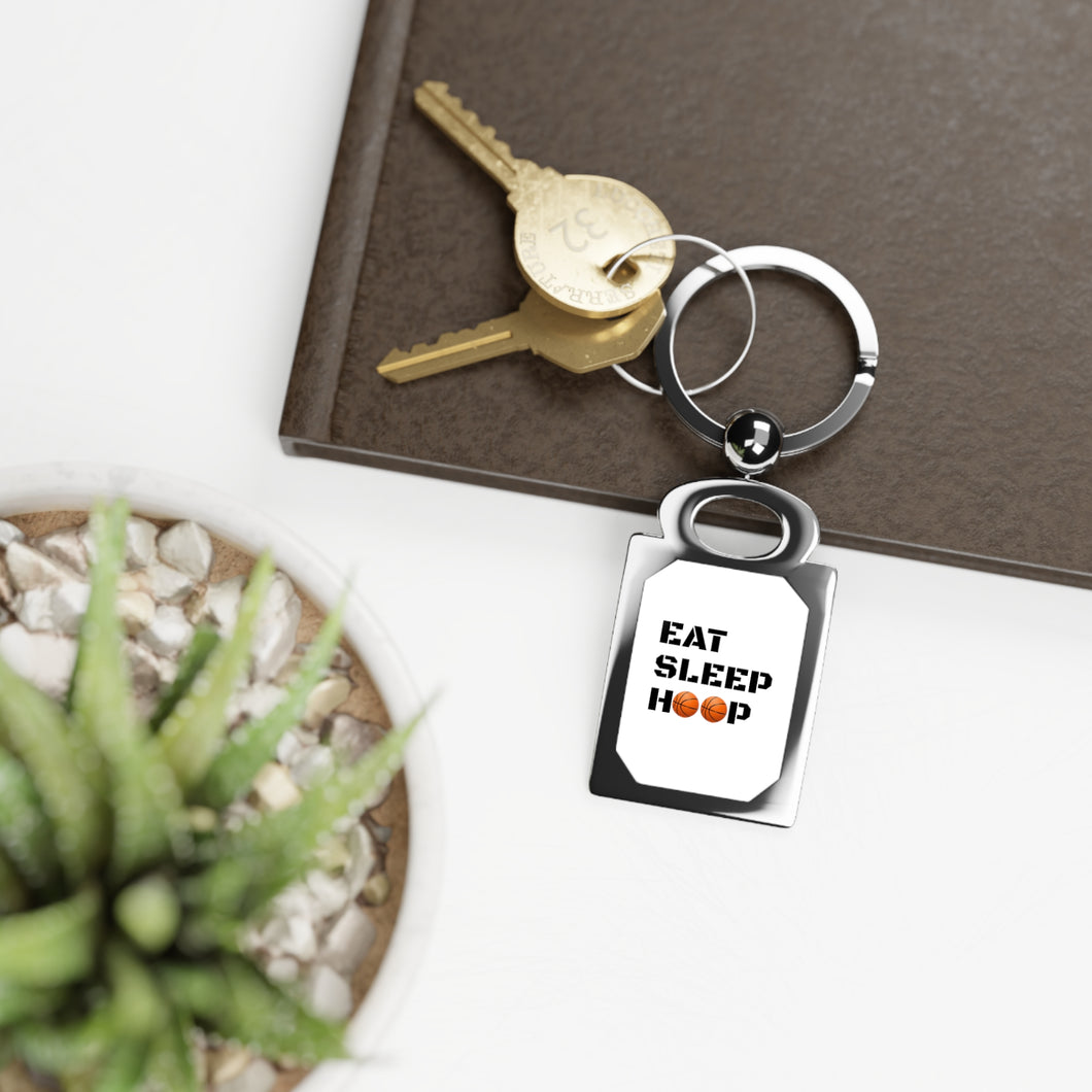 Eat Sleep Hoop Rectangle Photo Keyring