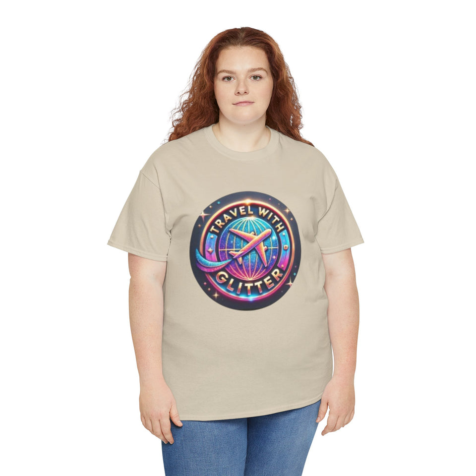 Travel With Glitter Unisex Heavy Cotton Tee