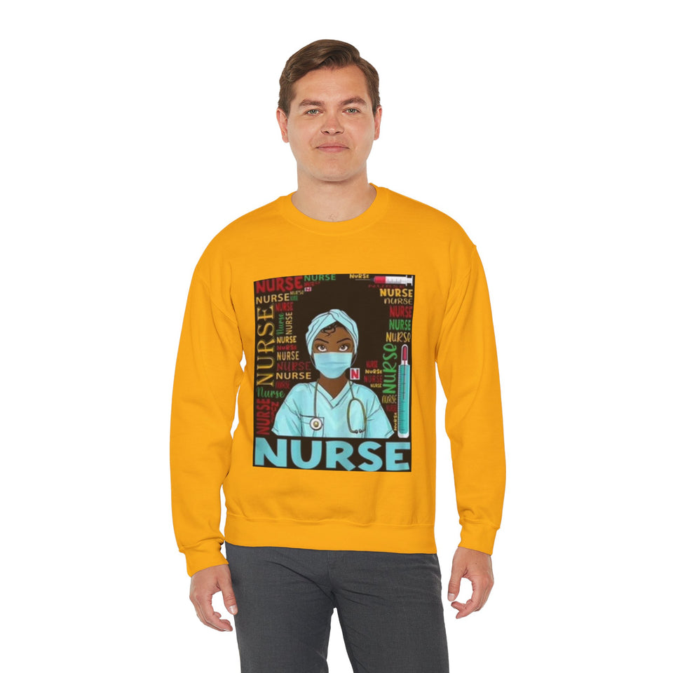 Black Nurse Crewneck Sweatshirt