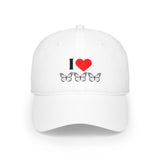 I Love Butterflies Low Profile Baseball Cap