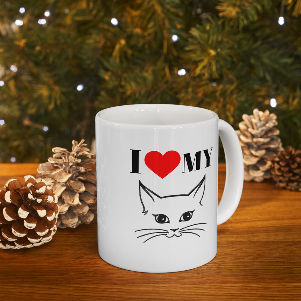 I Love My Cat Ceramic Mug 11oz
