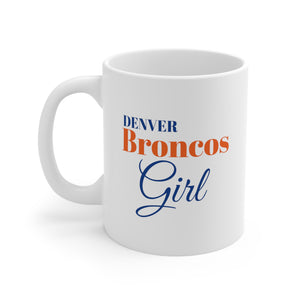 Denver Broncos Girl Ceramic Mug 11oz