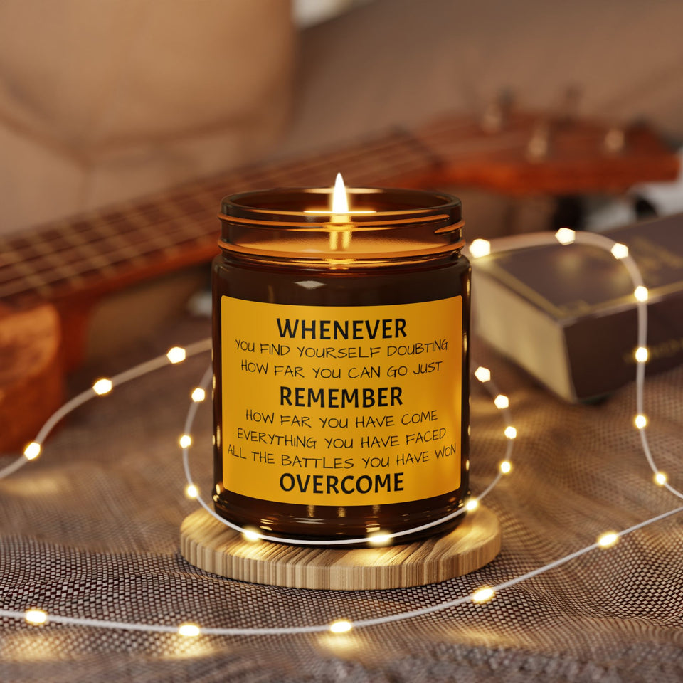 Overcome Scented Soy Candle (Multi-Size, Amber Jar)