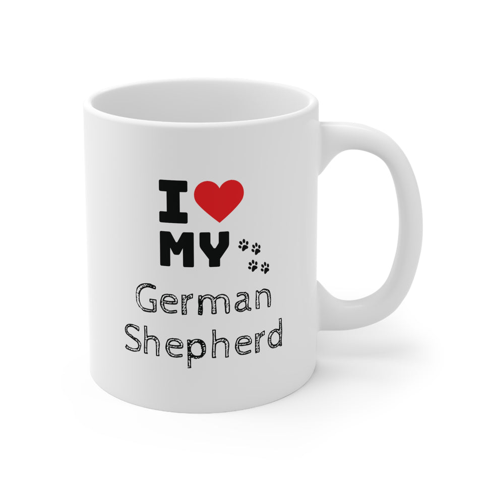 I Love My German Shepherd Ceramic Mug 11oz