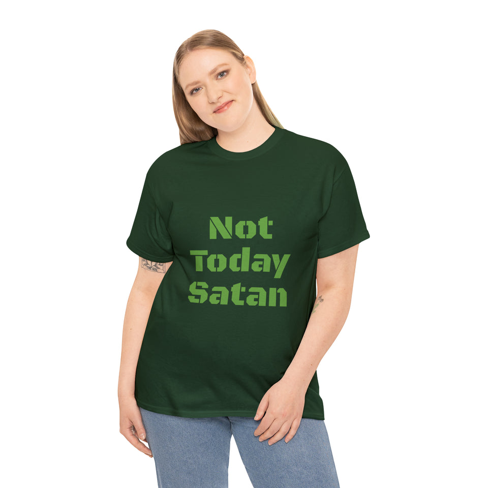 Not Today Satan Unisex Heavy Cotton Tee