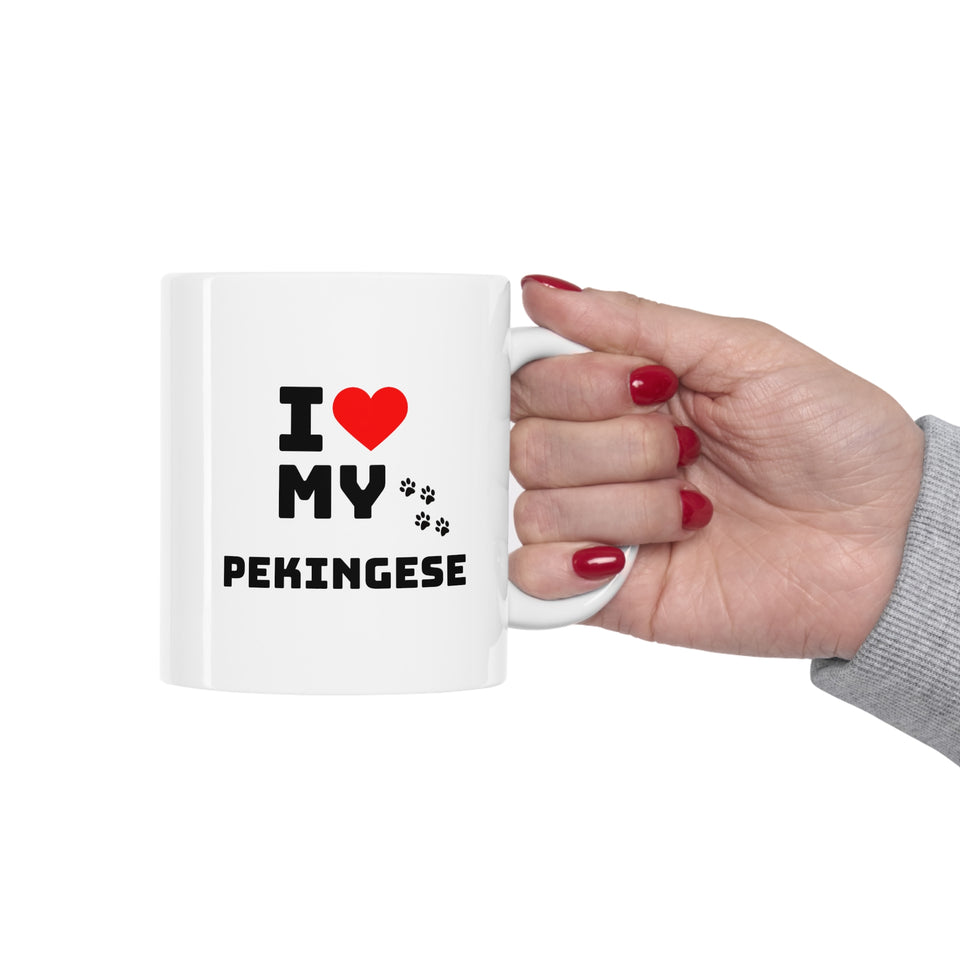 I Love My Pekingese Ceramic Mug 11oz