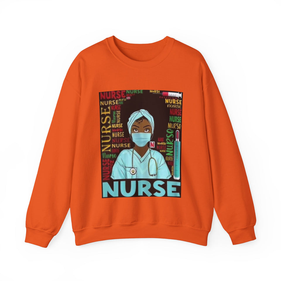 Black Nurse Crewneck Sweatshirt