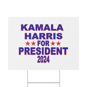 Kamala Harris for President Plastic Yard Sign