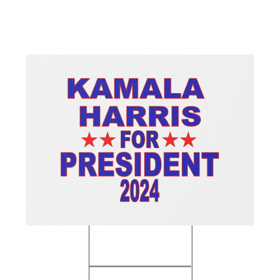 Kamala Harris for President Plastic Yard Sign