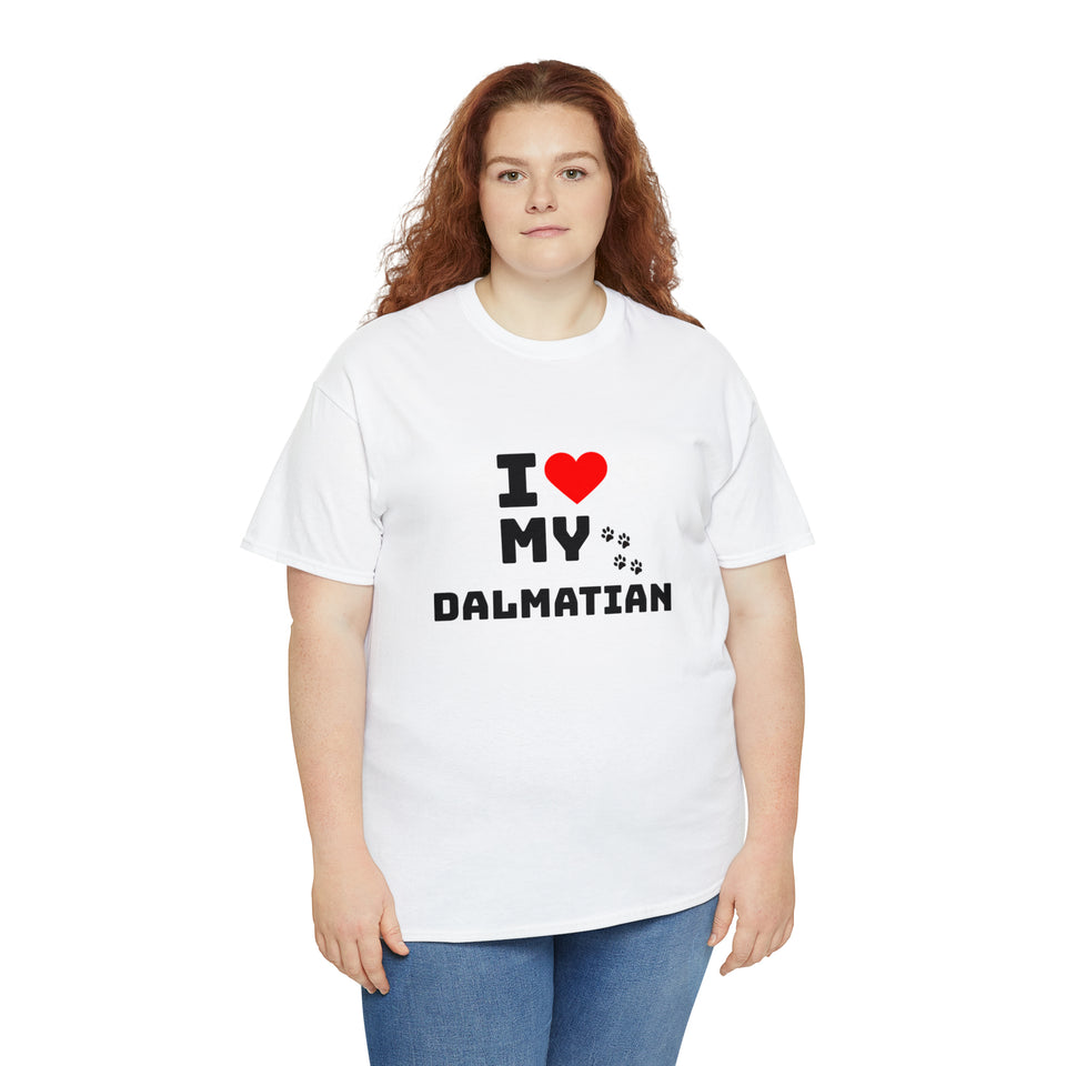 I Love My Dalmatian Unisex Heavy Cotton Tee