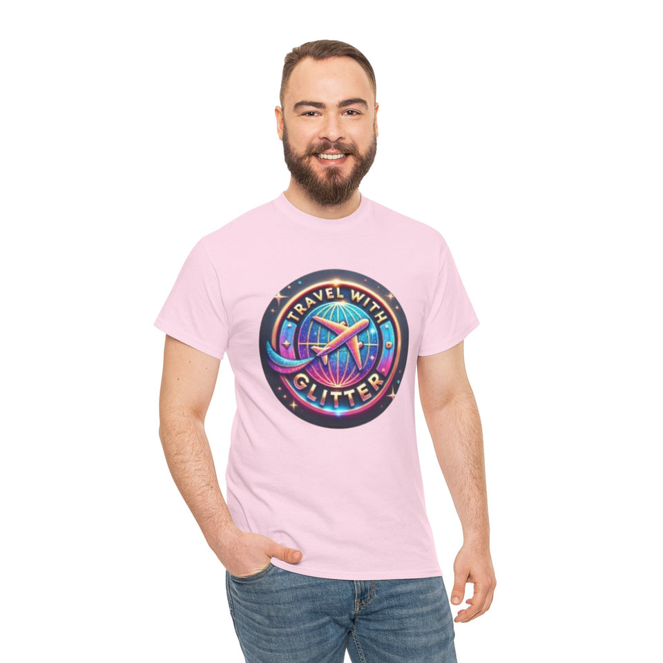 Travel With Glitter Unisex Heavy Cotton Tee