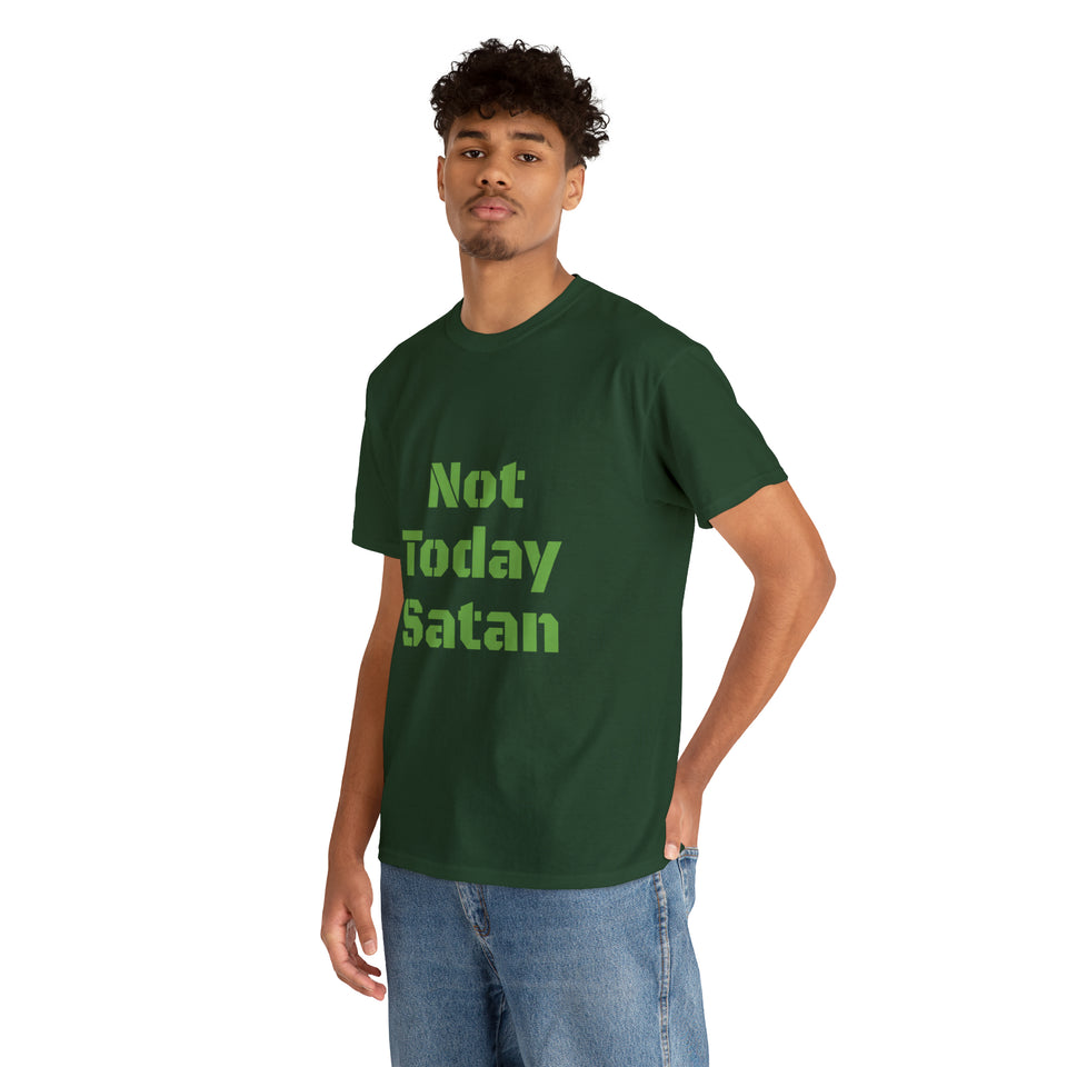 Not Today Satan Unisex Heavy Cotton Tee