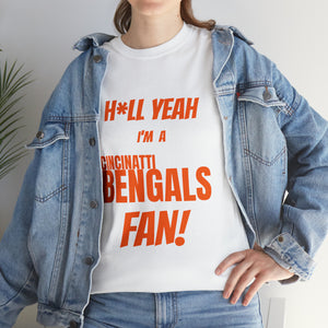 Cincinatti Bengals Football Unisex Heavy Cotton Tee
