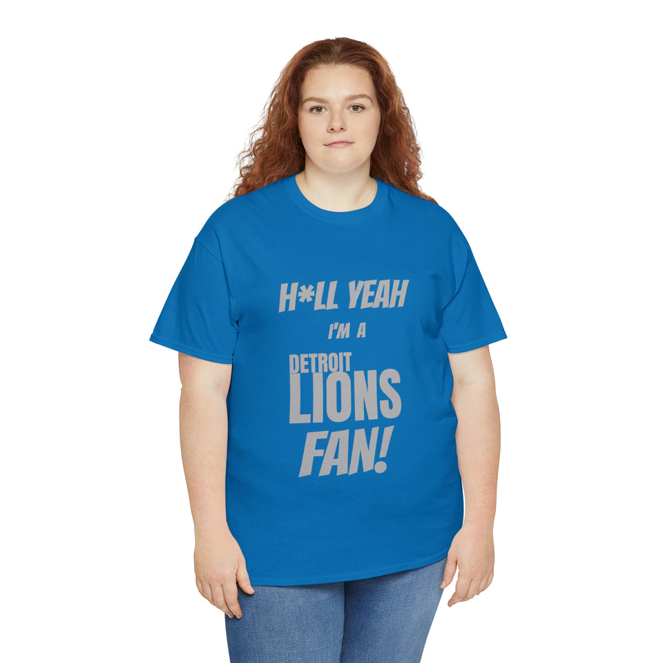 Detroit Lions Football Unisex Heavy Cotton Tee