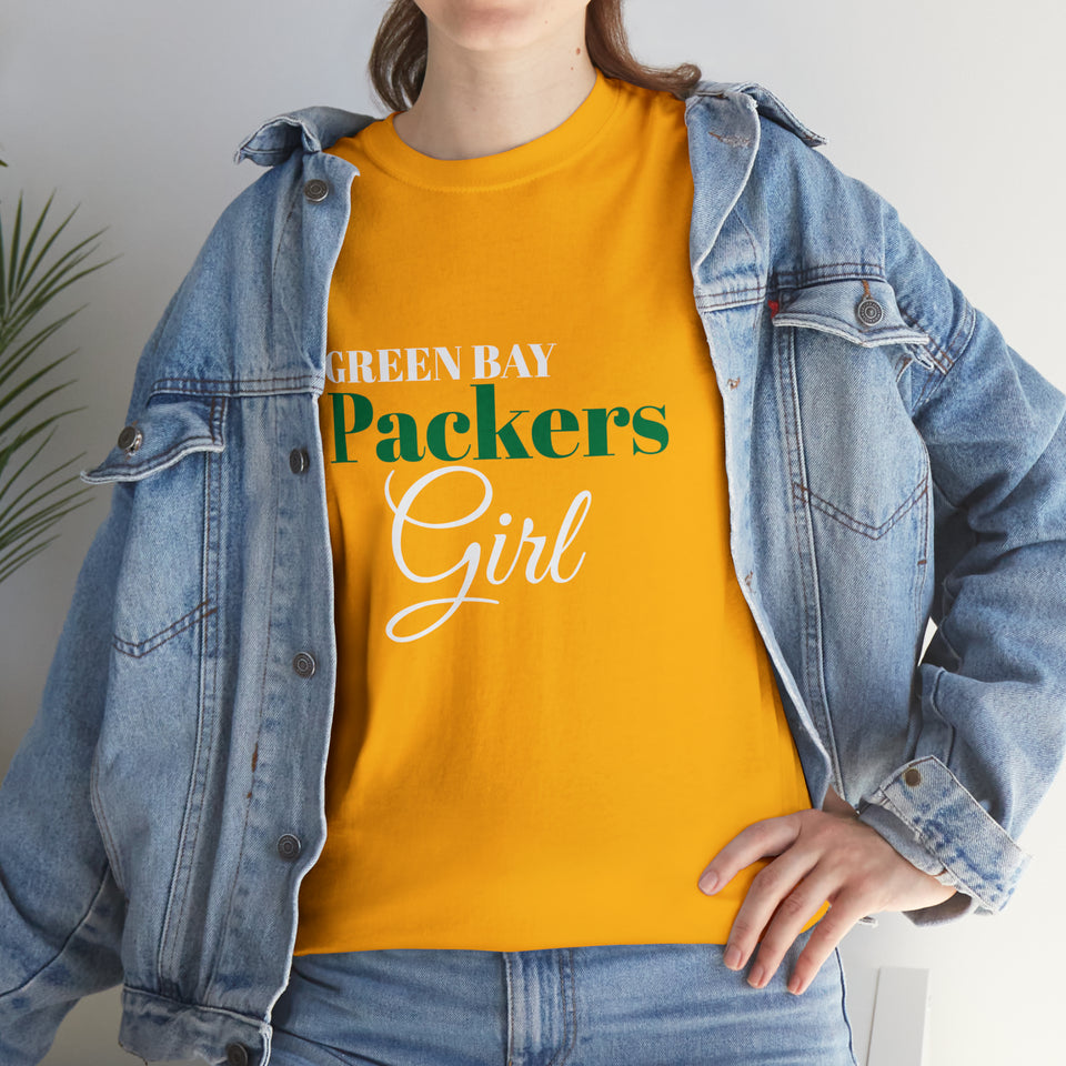 Green Bay Packers Girl Unisex Heavy Cotton Tee