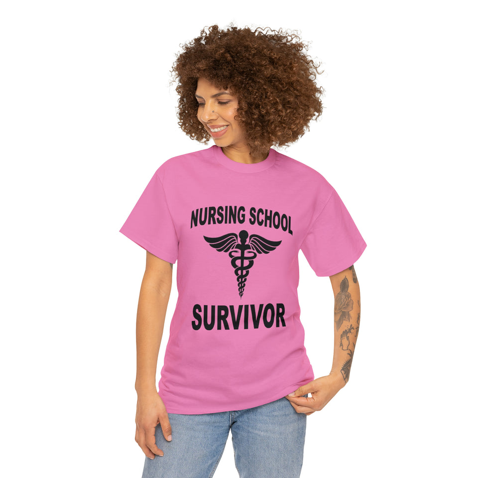 Nursing School Survivor Cotton Tee