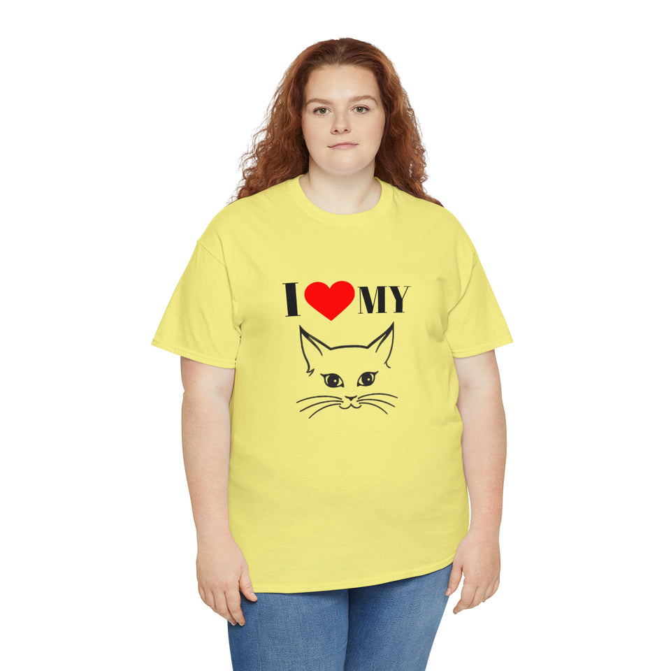 I Love My Cat Unisex Heavy Cotton Tee