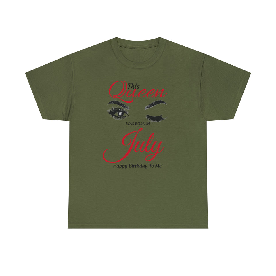 This Queen Was Born In July Unisex Heavy Cotton Tee