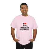 I Love My Labrador Retriever Unisex Heavy Cotton Tee