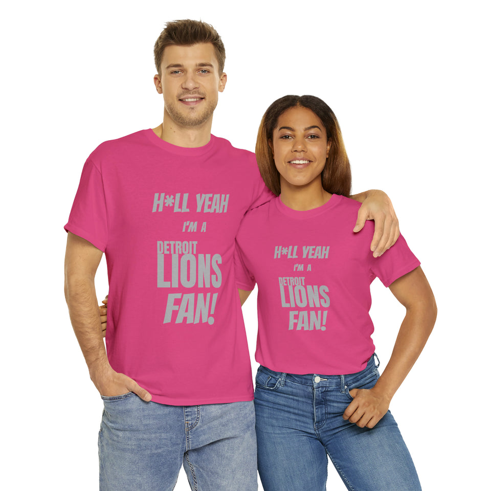 Detroit Lions Football Unisex Heavy Cotton Tee