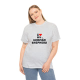 I Love My German Shepherd Unisex Heavy Cotton Tee
