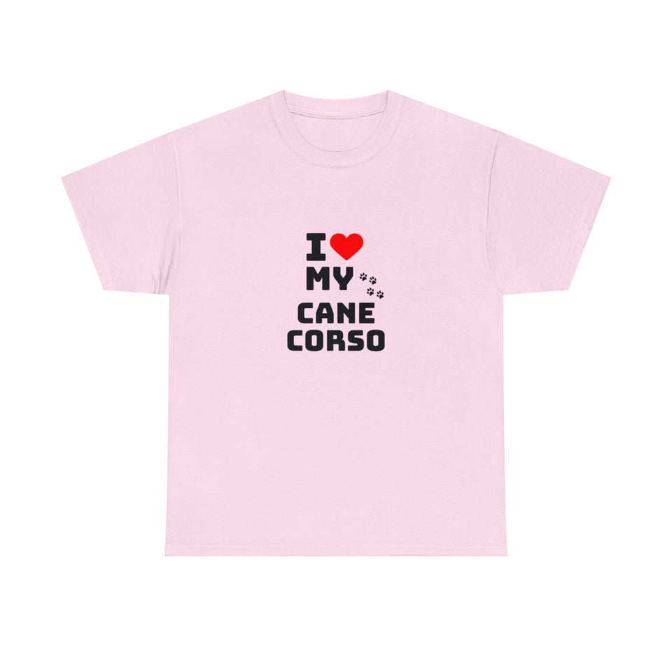 I Love My Cane Corso Unisex Heavy Cotton Tee