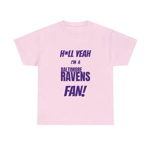 Baltimore Ravens Football Unisex Heavy Cotton Tee