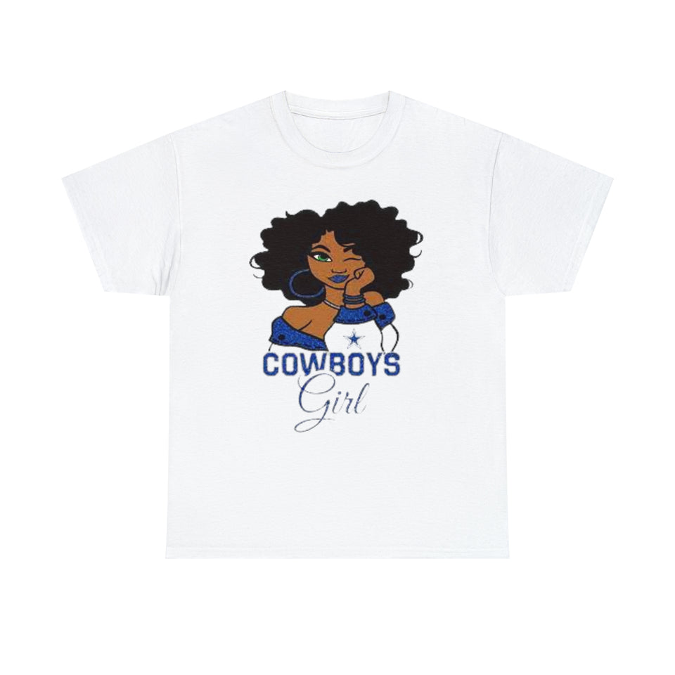 Dallas Cowboys Girl Unisex Heavy Cotton Tee