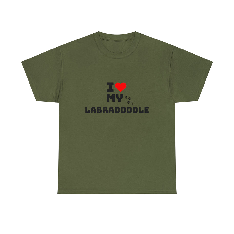 I Love My Labradoodle Unisex Heavy Cotton Tee