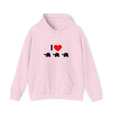 I Love Turtles Unisex Heavy Blend™ Hooded Sweatshirt