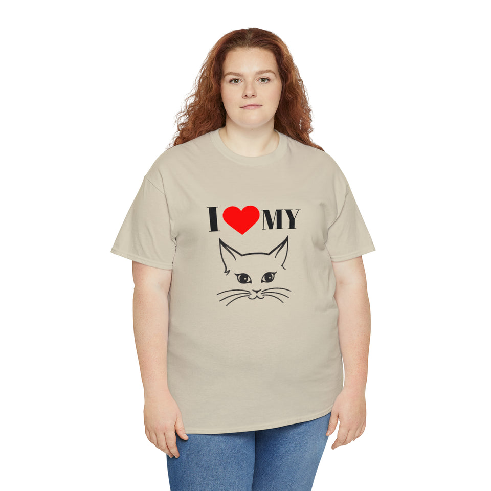 I Love My Cat Unisex Heavy Cotton Tee