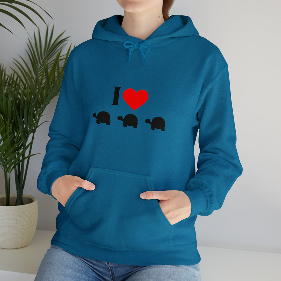 I Love Turtles Unisex Heavy Blend™ Hooded Sweatshirt