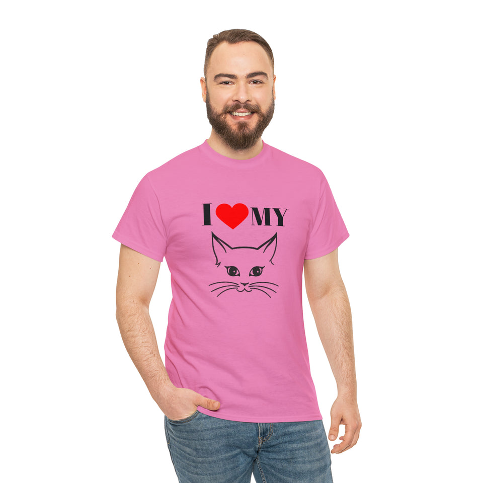I Love My Cat Unisex Heavy Cotton Tee