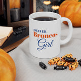 Denver Broncos Girl Ceramic Mug 11oz