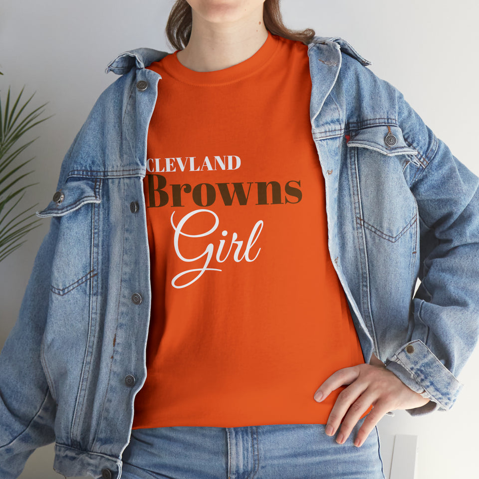 Clevland Browns Girl Unisex Heavy Cotton Tee