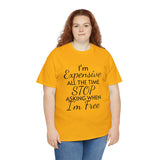 I'm Expensive All The Time Unisex Heavy Cotton Tee