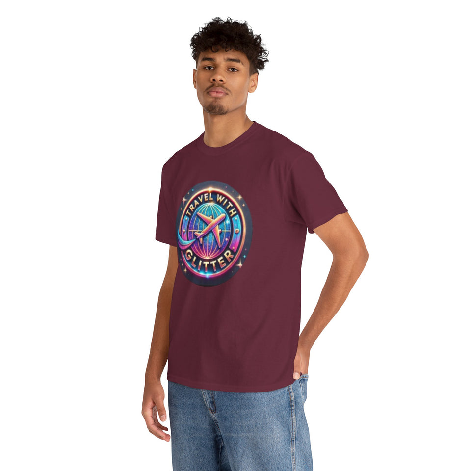 Travel With Glitter Unisex Heavy Cotton Tee