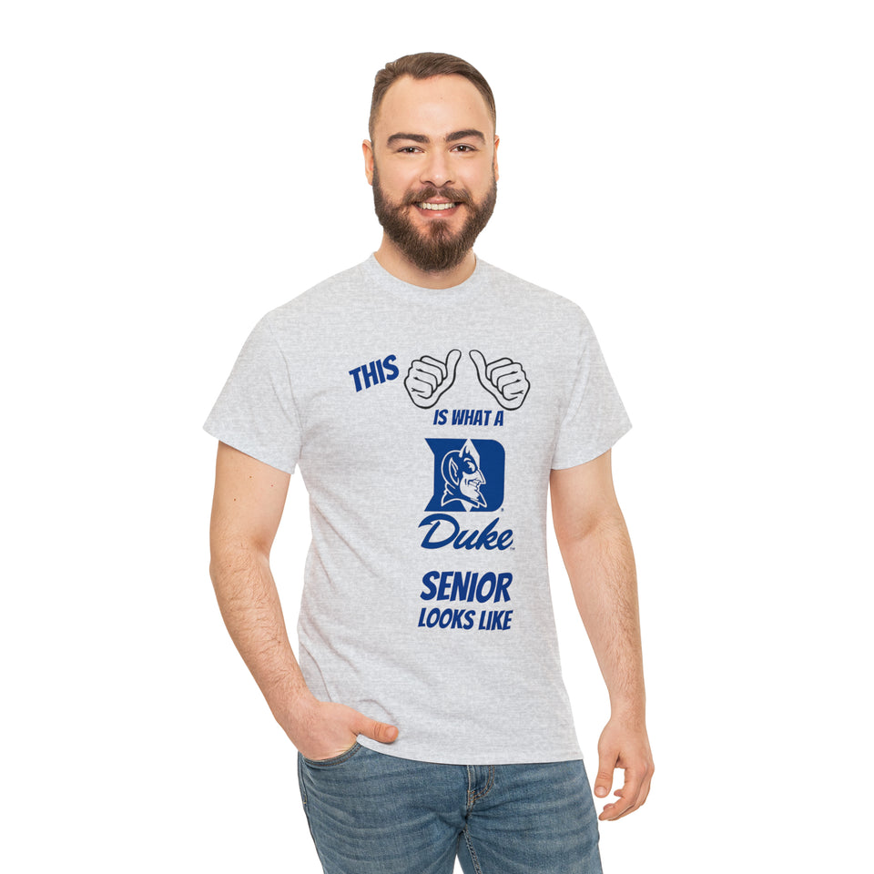 This Is What A Duke Senior Looks Like Unisex Heavy Cotton Tee