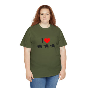 I Love Turtles Unisex Heavy Cotton Tee