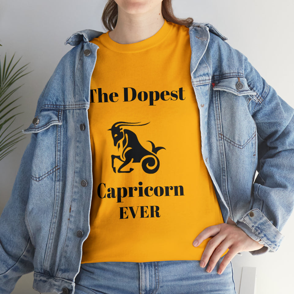 The Dopest Capricorn Ever Unisex Heavy Cotton Tee