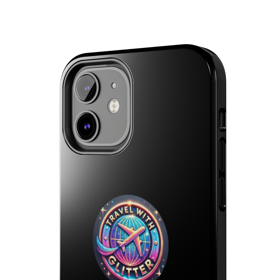 Travel With Glitter Tough Phone Cases