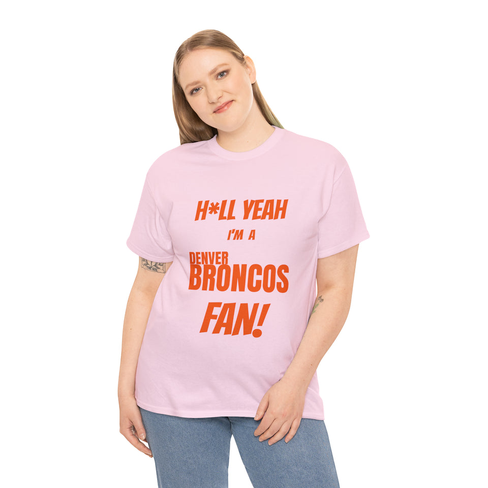 Denver Broncos Football Unisex Heavy Cotton Tee
