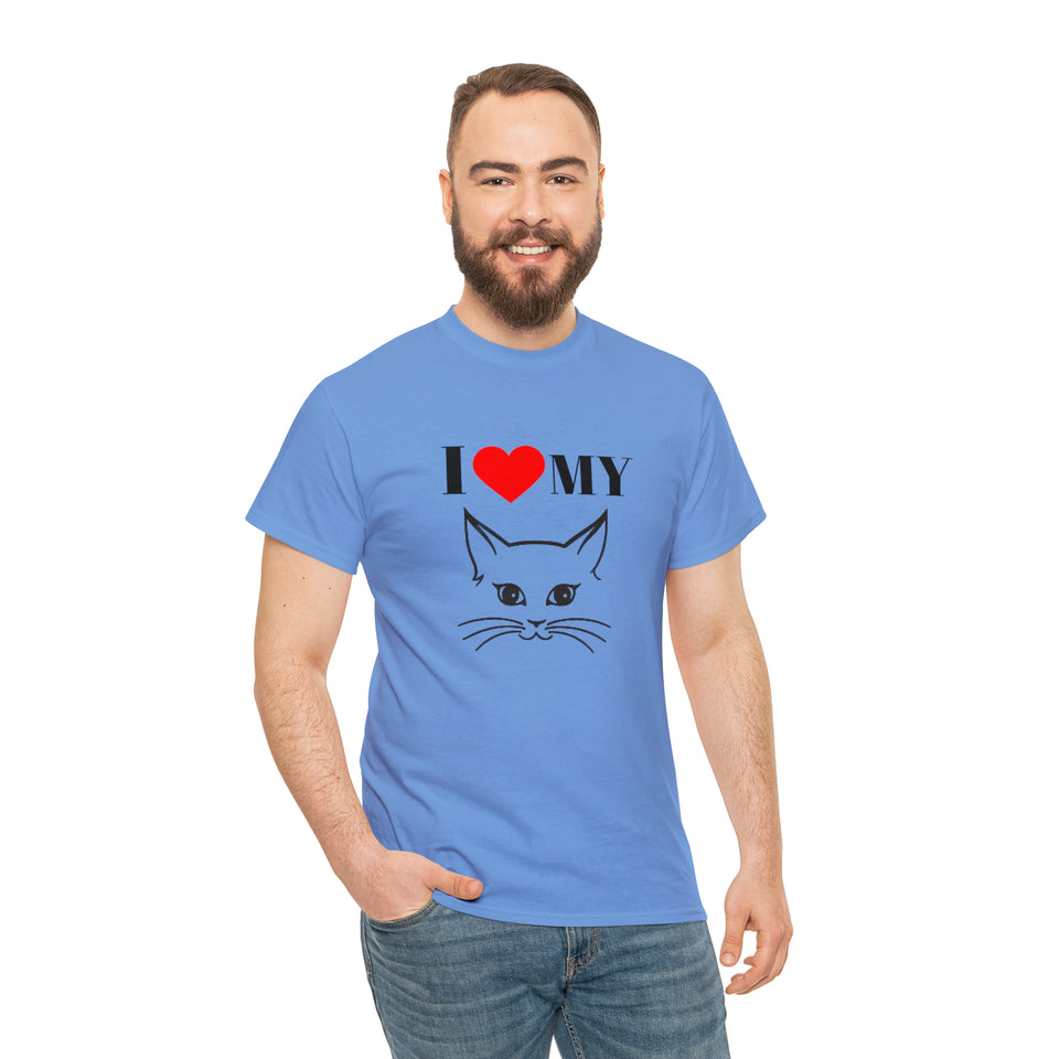 I Love My Cat Unisex Heavy Cotton Tee