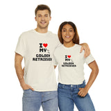 I Love My Golden Retriever Unisex Heavy Cotton Tee