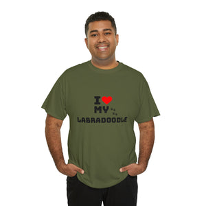 I Love My Labradoodle Unisex Heavy Cotton Tee