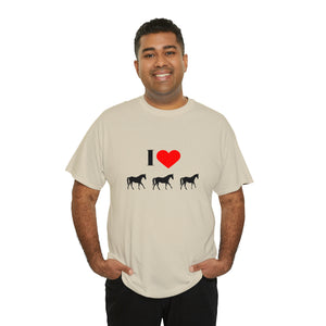 I Love Horses Unisex Heavy Cotton Tee